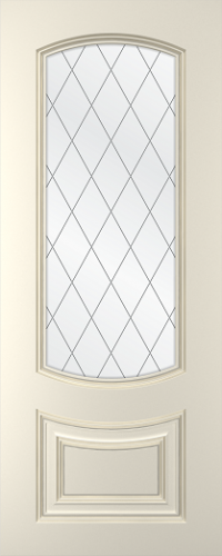 Дверное полотно Бергамо со стеклом